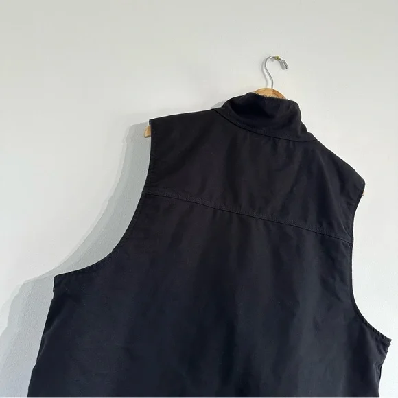 Carhartt Mock-neck Sherpa-line Vest Loose Fit washed duck black - Picture 5 of 8